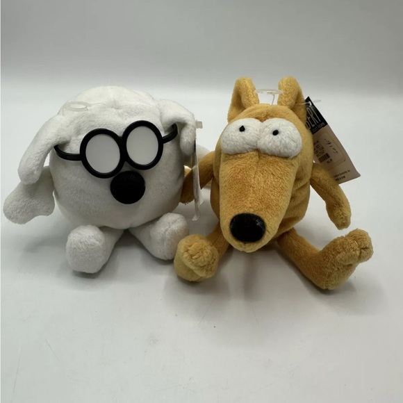 Dilbert Character Toy Plush Set- Dogbert & Ratbert Stuffed Animal Set of 2 - Picture 1 of 6